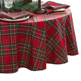 Threadmade Stowe Tartan front view showing red plaid for festive tables