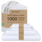 Threadmill King sheet set front packaging showing product and benefit of complete set