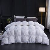 Three Geese front view of king comforter showing plush loft and neat finish