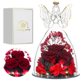 Tiaronics glass angel front view showing elegant display and lasting beauty