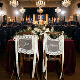 TICFICK front view showing "Just Married" panel and elegant lace aesthetic