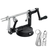 tigwin front view of apple peeler corer slicer showing sturdy frame and handle for fast prep