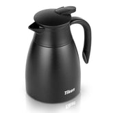 Tiken Starry Black front view showing sleek carafe and durable finish benefits portable serving