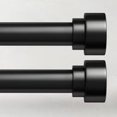 Time Forest front view installed curtain rod shows clean modern look and sturdy support