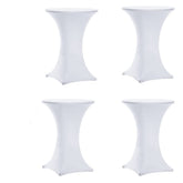 Tina's front view of fitted white cocktail cover gives a neat event-ready look