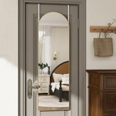 TinyTimes front view full-length mirror showing gold arch and slim frame benefit: full-body reflection
