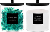 TIPGO front view of two glass jars showing tidy storage benefit
