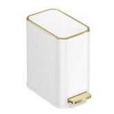 TIPGO front view of white bathroom bin showing compact design and tidy look