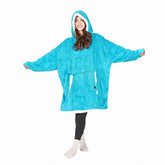 Tirrinia front view showing oversized hoodie and cozy fit benefiting lounging