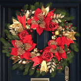 TISEMENT wreath on front door showing festive curb appeal