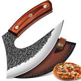 TIVOLI ulu front view showing curved blade and balanced design for precise chopping