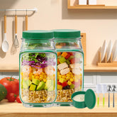 TOIPINIO front view of two jars showcasing packaging and included utensils for convenience