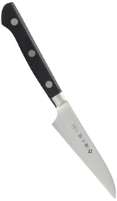 Tojiro DP paring knife front view showing blade and balanced profile for precise cutting
