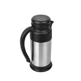 TOMAKEIT front view of creamer pitcher showing sleek stainless finish and capacity benefit