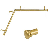 TONIAL front view of corner curtain rod showing clean installation benefit