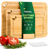 Toolola front view showing three boards and holder, neat storage benefit