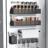 Toosci front view of full magnetic organizer set showing compact kitchen benefit
