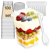 Toowood clear dessert cup front view showing elegant presentation benefit