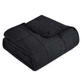 Topcee front view of 60x80 queen weighted blanket showing full coverage and calming color