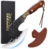 Topfeel front view of cleaver showing full blade and handle, highlighting cutting precision