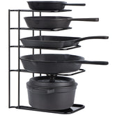 Toplife front view pan rack showing five-tier storage and stable base