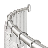 TOPROD curved rod front profile showing wider shower space benefit