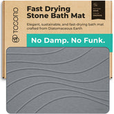 TOSORO front view graphite stone mat shows sleek modern design and quick-dry benefit
