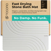 TOSORO front view of grey stone mat showing sleek modern design and quick-dry benefit