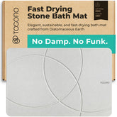 TOSORO front view of grey stone mat showing clean modern look and fast-drying benefit