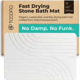 TOSORO front view of stone bath mat shows clean spa look and quick-dry benefit