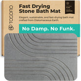 TOSORO graphite stone mat front view showing sleek design and quick drying benefit