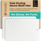 TOSORO front view of sandstone mat showing sleek design and quick-dry benefit