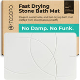 TOSORO stone mat front view showing sandstone finish and quick-dry benefit