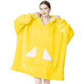 Touchat wearable blanket hoodie front view showing full coverage and cozy fit