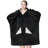 Touchat front view of hooded blanket showing oversized fit and warmth