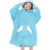 Touchat front view hoodie blue showing cozy fit and warmth