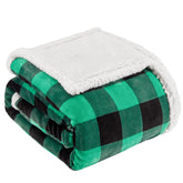 Touchat buffalo plaid front view showing classic green black pattern and cozy look