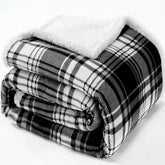 Touchat plaid front showing black plaid flannel and visual comfort