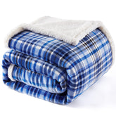 Touchat plaid throw front view showing pattern and cozy look for decor