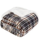Touchat front view showing brown plaid design and neat edges for style