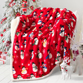 Touchat red snowman front view showing festive print and cozy appeal