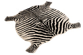 townssilk front view of faux zebra rug showing soft pattern and stylish appeal