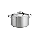 Tramontina signature front view showing polished stainless and secure handles, professional look benefit