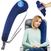 TRAVELREST front angle view showing pillow shape and blue color benefit support