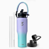 Trebo front view of 32 oz bottle showing slim shape and capacity benefit