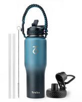 Trebo front view of 32 oz bottle showing sleek shape and capacity benefit