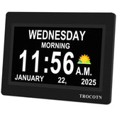 TROCOTN front display showing large clear time and date for easy reading
