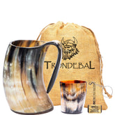 Trondebal front view horn mug showing full shape and gift appeal