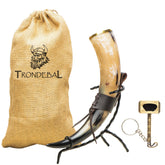 Trondebal front view horn showing natural grain and rustic appeal