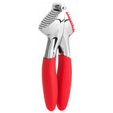 Trudeau garlic press front view showing compact durable design and ease